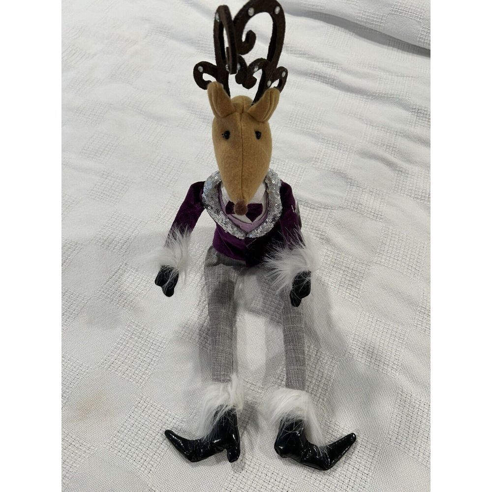 Vintage Cracker Barrel Mr.  Reindeer Christmas Shelf Sitter‎ NEW